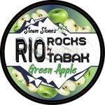 Recipient cu 100 grame de pietre aromate pentru narghilea fara tutun cu aroma de mere verzi RIO Rocks by RioTabak Green Apple